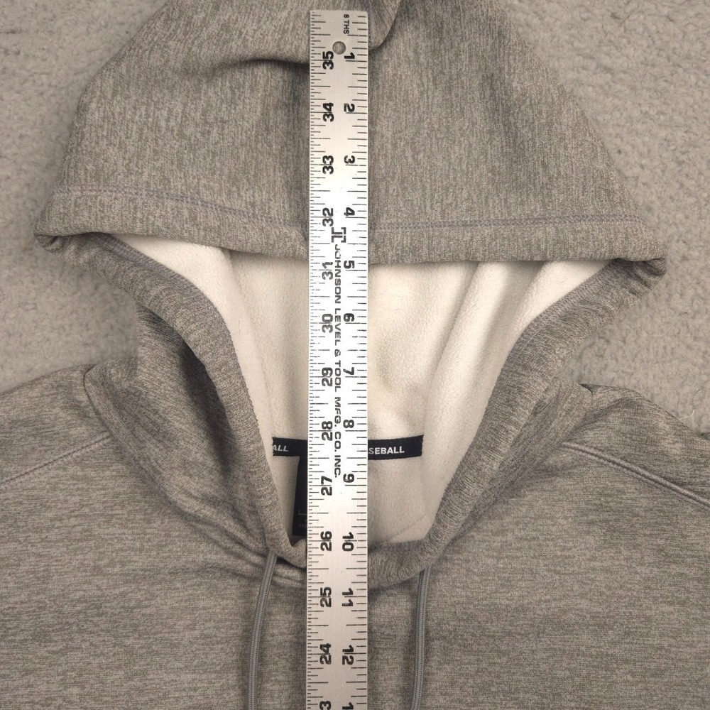 Nike Baseball Dri FIT Hoodie Men L Gray Fleece Pullover BQ8456 063 - Picture 4 of 12
